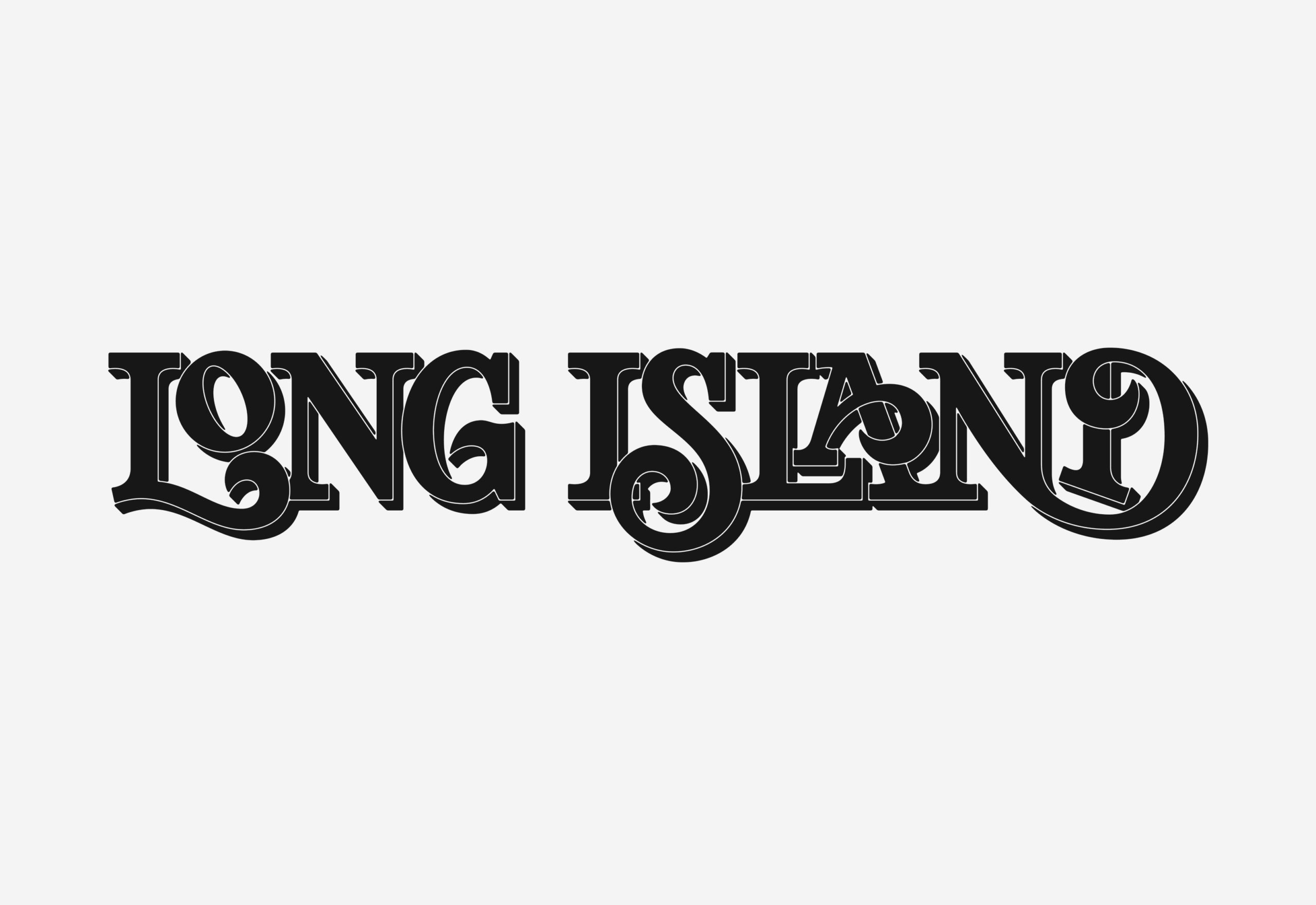 Long Island Lettering Wordmark Logotype