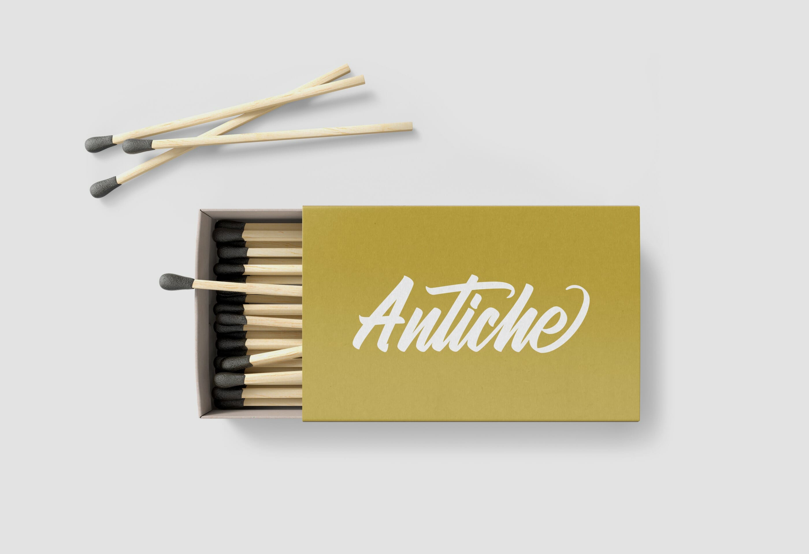 Antiche Restaurant Matchbook Design by Mark Lundberg